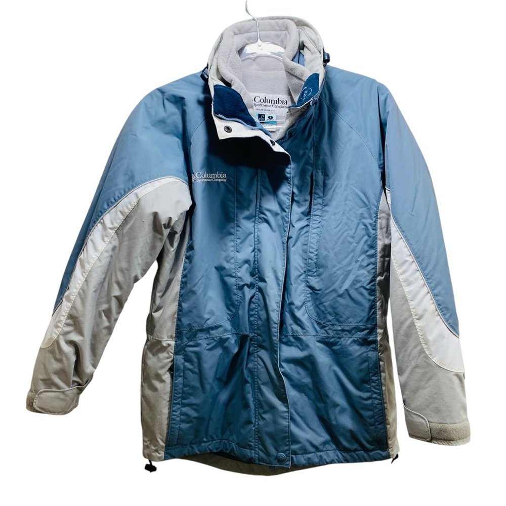 Columbia Sportswear Jacket Coat Interchange Core Blue NO Hood Zipper Fleece SM